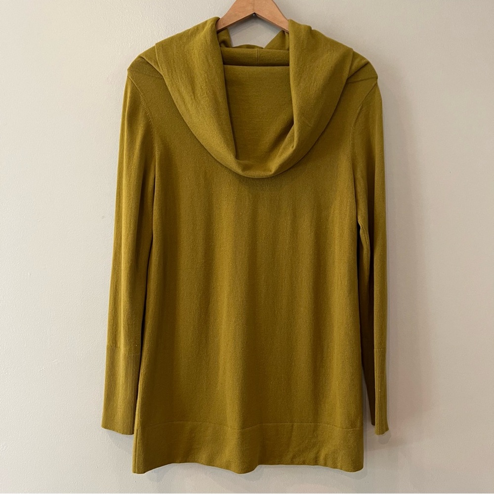 Lafayette 148 New York Olive Cowl Neck Sweater